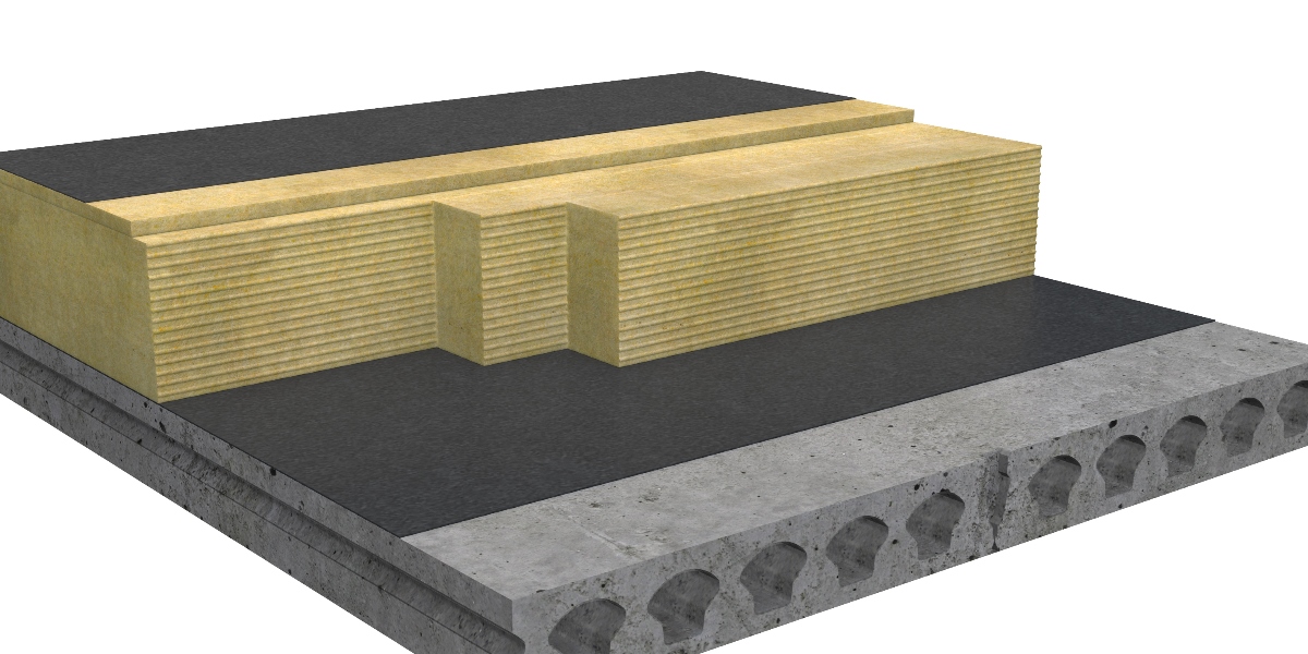 Løsning med stenuld lamel på beton